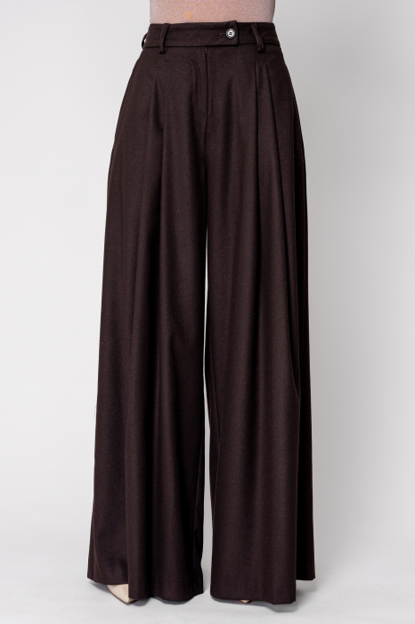 Pantalon lung elegant Brown [1]