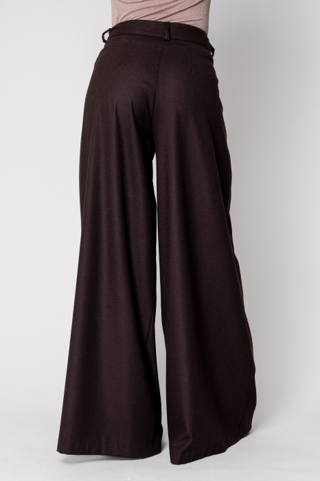 Pantalon lung elegant Brown [3]