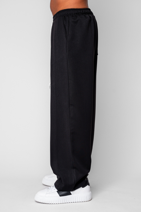 Pantalon lung larg cu snur Black [2]
