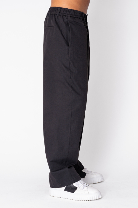 Pantaloni lungi Oversized cu nasture Black [2]