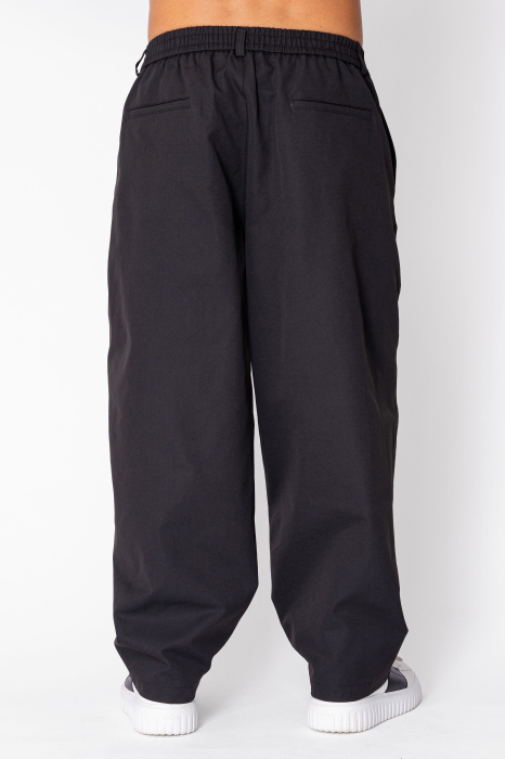 Pantaloni lungi Oversized cu nasture Black [3]