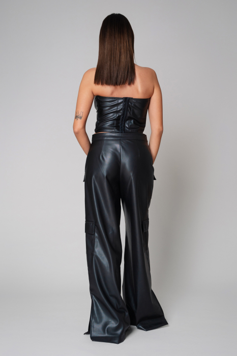 Faux leather top Black [4]