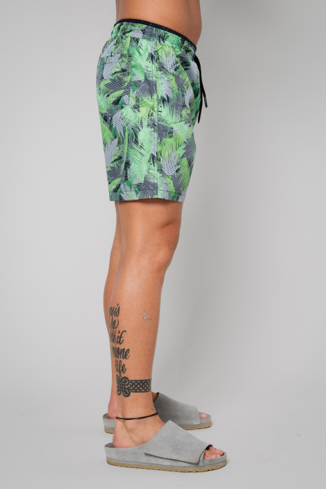Pantaloni scurt de baie Leaves Green [2]