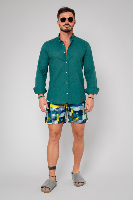 Swimming shorts Flower Palm Yellow [4]