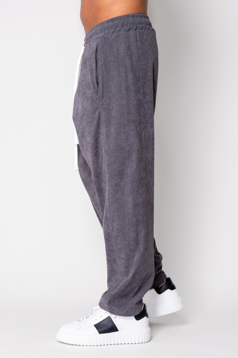 Long straight pants made of Grey Anthracite [2]