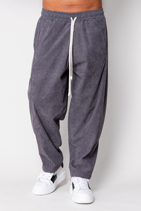 Long straight pants made of Grey Anthracite [1]