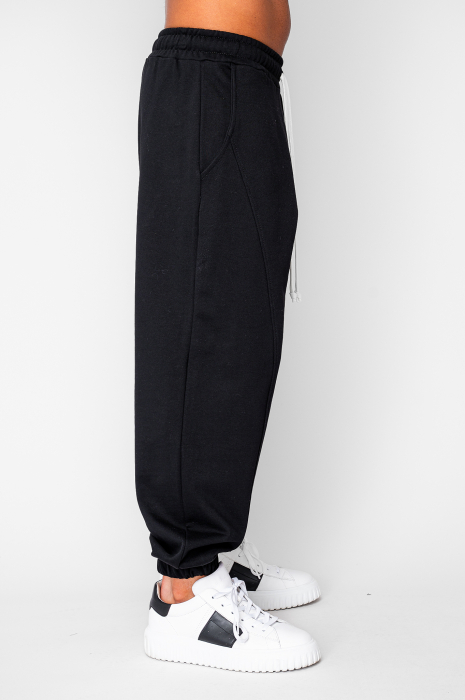 Pantaloni lung Baggy din 100% Bumbac - 400gr/mp Premium Edition Black [2]