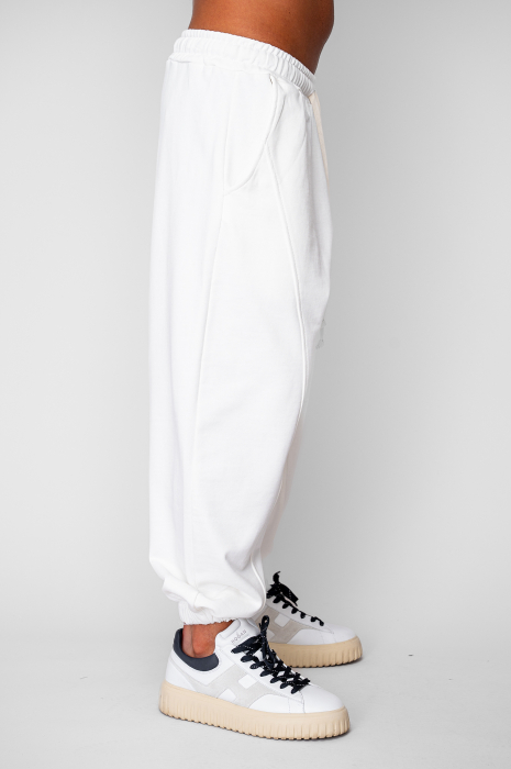 Pantaloni lung Baggy din 100% Bumbac - 400gr/mp Premium Edition Off White [2]