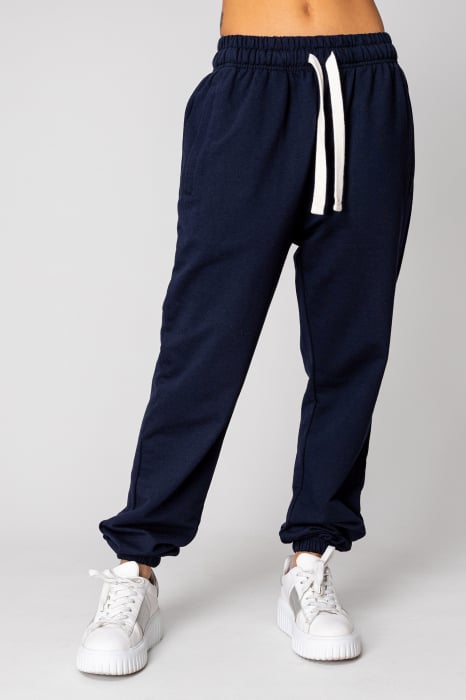 Pantaloni lung din Bumbac Navy [4]