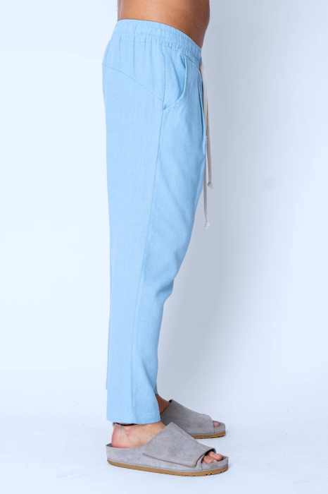 Pantaloni lung din 100% IN cu snur Blue [3]