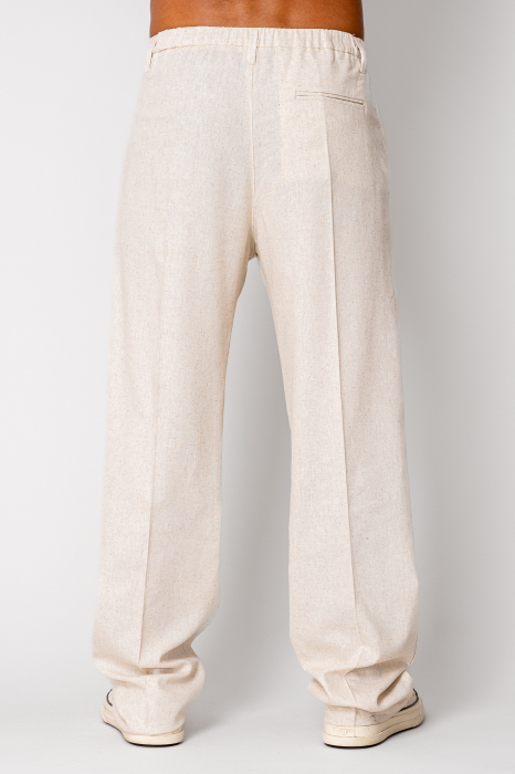 Linen long pants Beige [4]