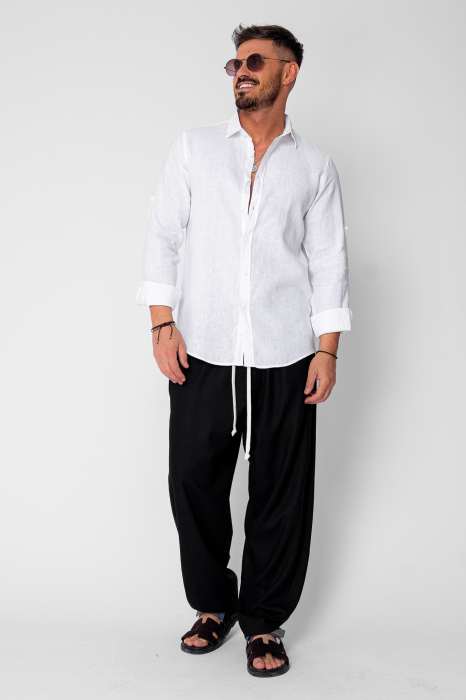 Pantaloni lung din IN cu elastic Oversized Black [2]