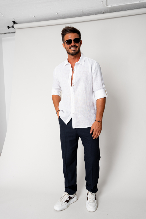 Long IN trousers with button Navy [2]