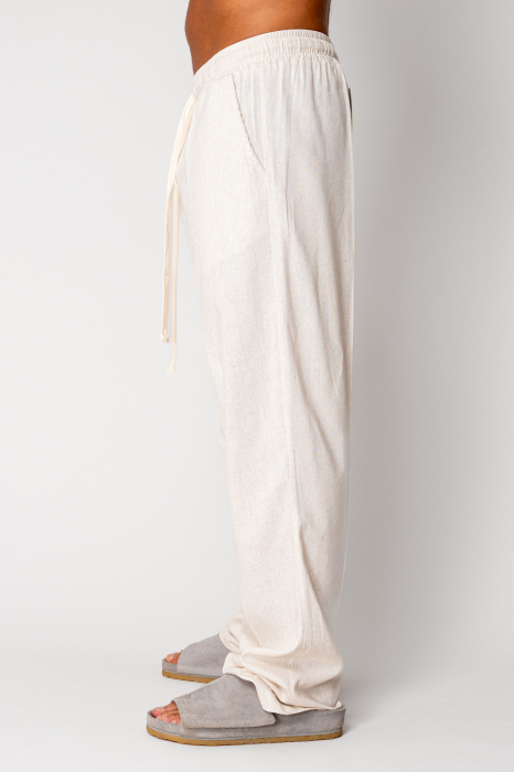 Pantaloni lung din IN cu snur Beige [3]