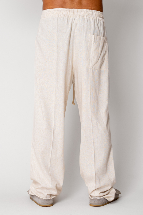Pantaloni lung din IN cu snur Beige [4]