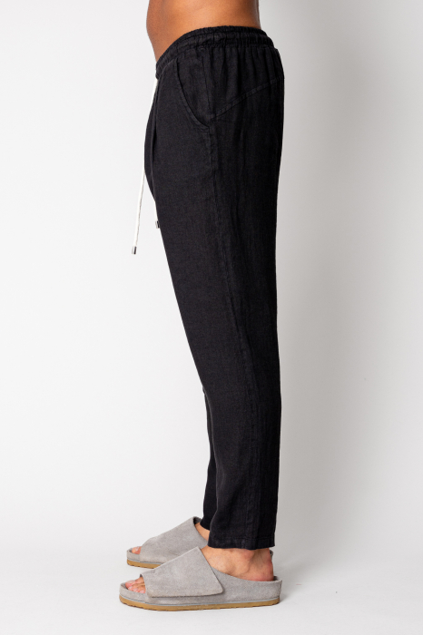 Pantaloni lung din IN cu snur Black I [3]