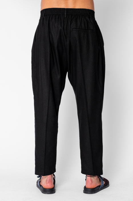 Long IN trousers with turned-up hem Black [3]