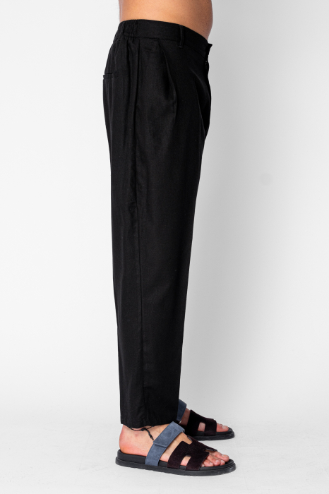 Long IN trousers with turned-up hem Black [2]
