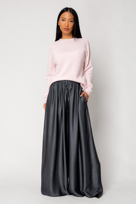 Long silk blend trousers Grey Anthracite [2]