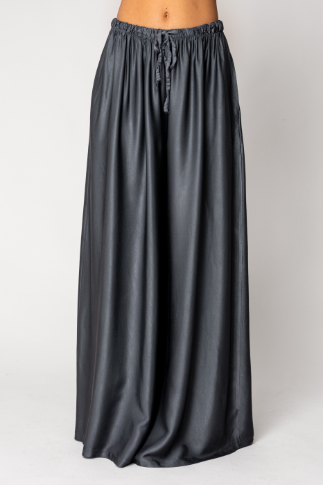 Long silk blend trousers Grey Anthracite [1]