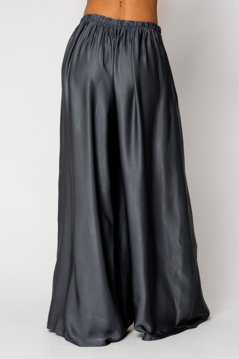 Long silk blend trousers Grey Anthracite [4]