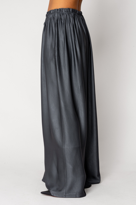 Long silk blend trousers Grey Anthracite [3]