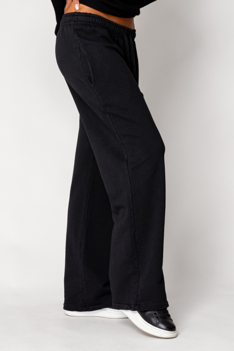 Wide leg trousers made of 100% Cotton Black [2]
