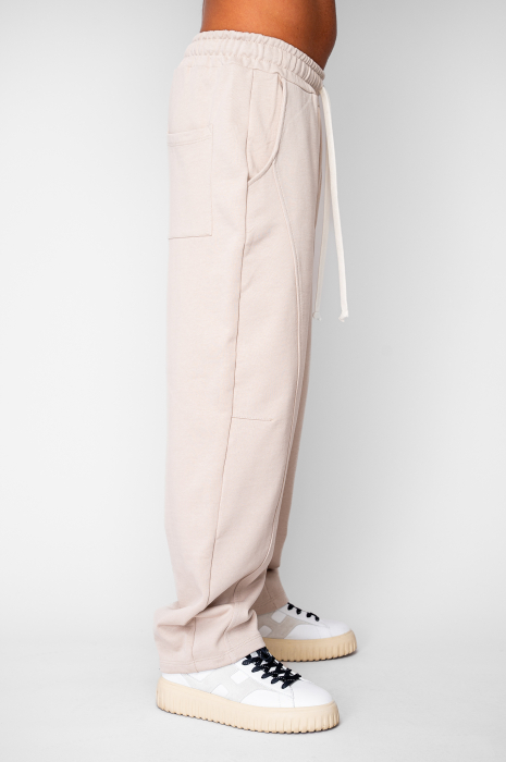 Pantaloni lungi Baloon Fit din 100% Bumbac - 400gr/mp Premium Edition Beige [2]