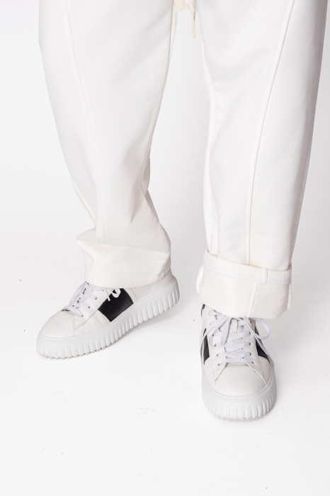 Balloon Fit pants made of 100% Cotton - 400 gr/sqm Premium Edition White [4]