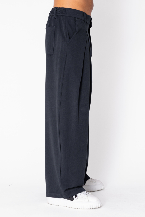 Pantaloni lungi cu pense Oversized Navy [2]