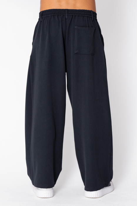 Pantaloni lungi cu pense Oversized Navy [3]