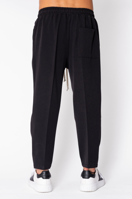 Long trousers with drawstring and patch pocket Black [3]