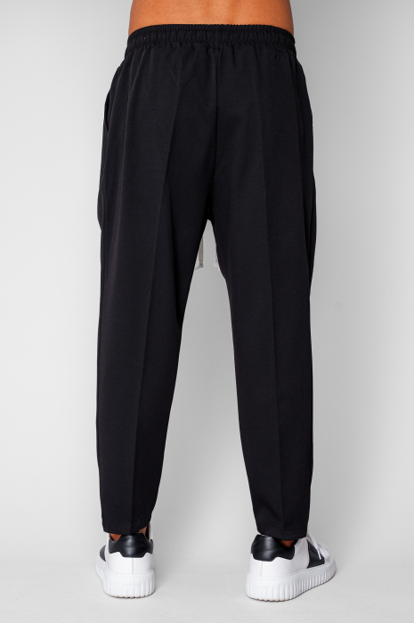 Pantaloni lungi cu snur usor conic Black [5]