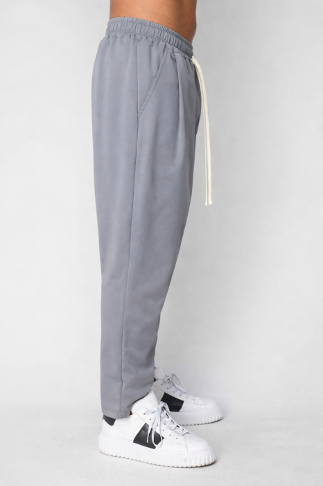 Pantaloni lungi cu snur usor conic Grey [2]