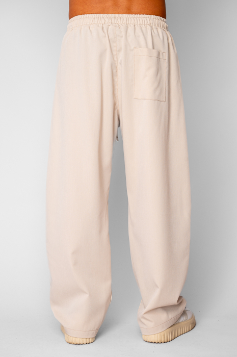Pantaloni lungi drepti Baloon Fit Beige [4]