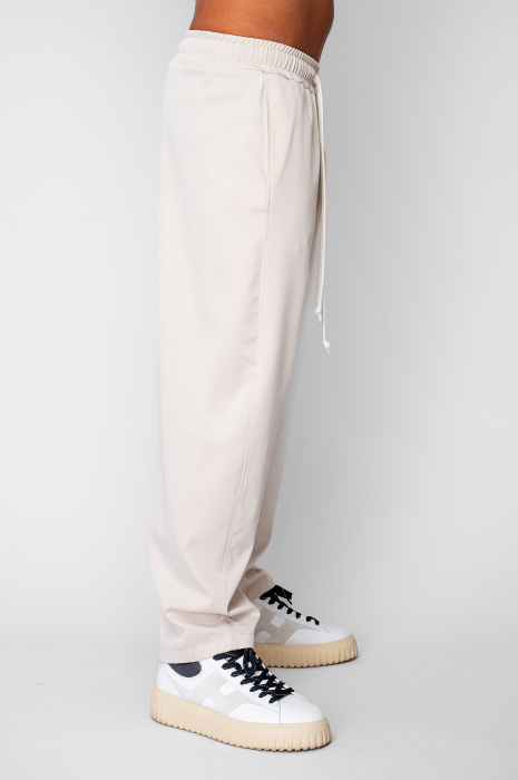 Pantaloni lungi drepti Oversized din 100% Bumbac - 400gr/mp Premium Edition Beige [2]