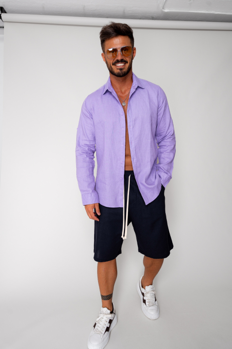 Pantaloni scurt din IN cu snur Navy [4]