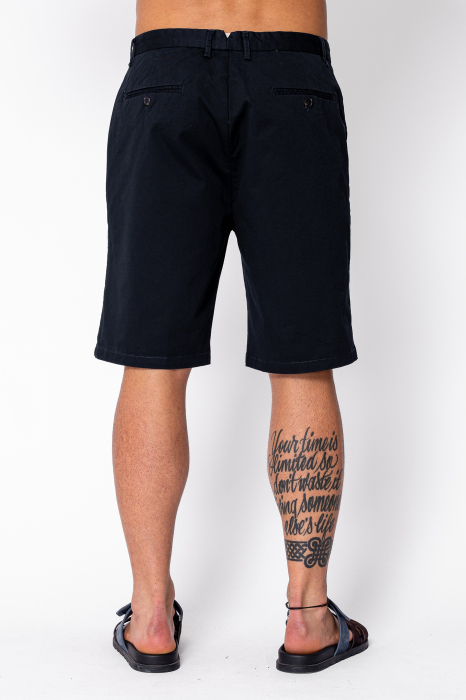 Pantaloni scurti cu nasture din bumbac Navy [4]