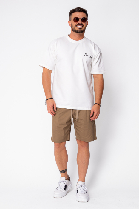 Pantaloni scurti cu snur din bumbac Brown [4]