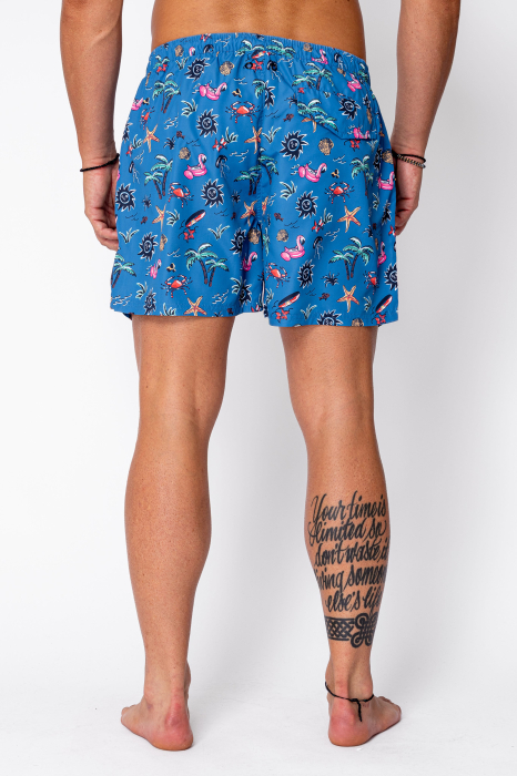 Pantaloni scurti de baie Palm Blue [4]
