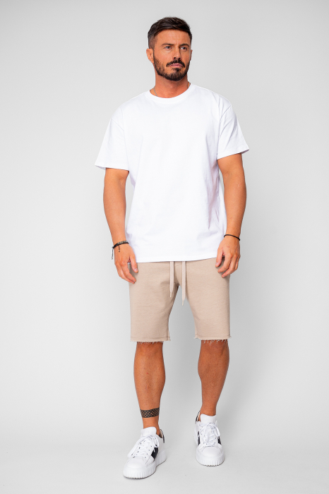 Pantaloni scurti din bumbac Beige [4]