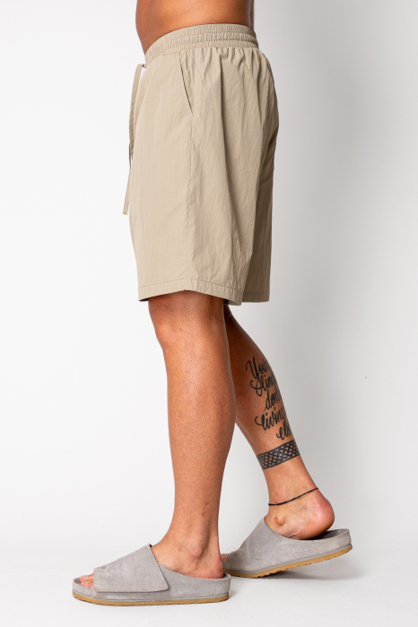 Pantaloni scurti din fas Taupe [2]