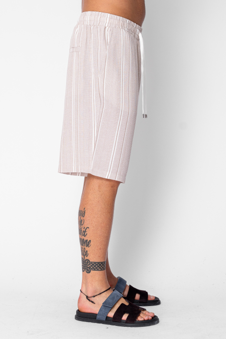 Beige striped shorts [2]