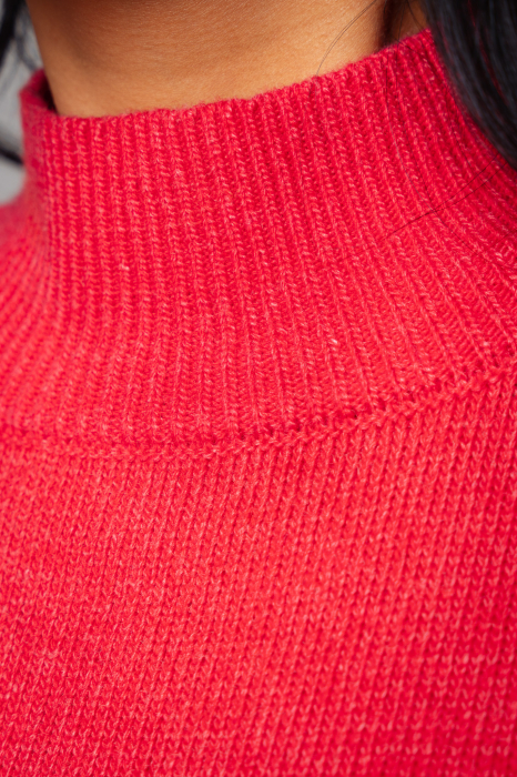 Red wool asymmetrical sweater [4]
