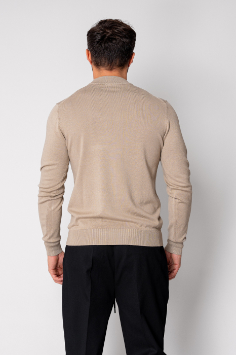 Pulover cu guler barbati Beige [3]