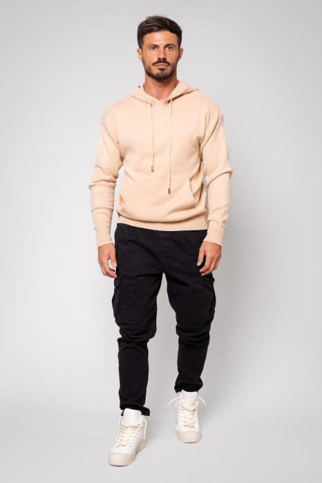 Pulover cu gluga Sand Stone [4]