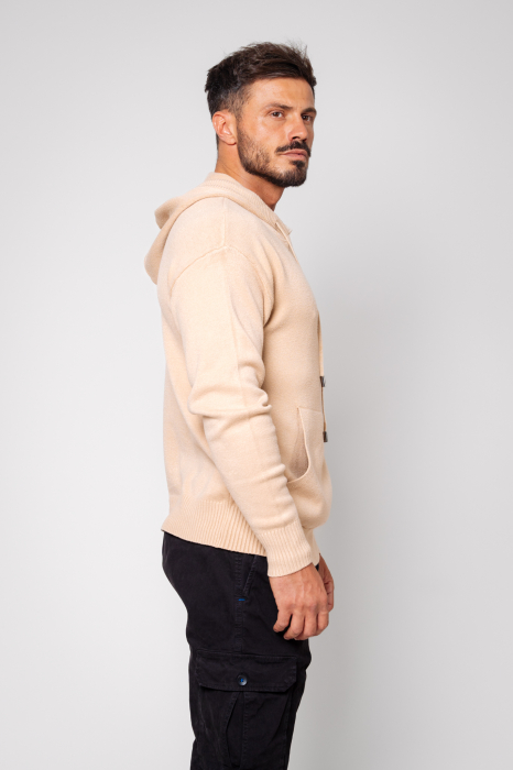 Pulover cu gluga Sand Stone [2]