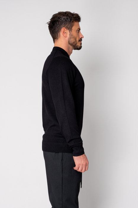 Pulover cu guler barbati Black [2]