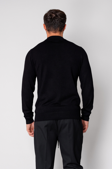 Pulover cu guler barbati Black [3]