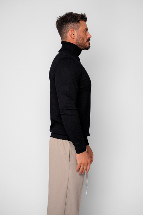 Pulover cu guler inalt Black [2]
